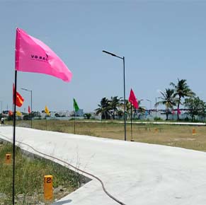 Wide internal road with villa plots at Varam Sampoorna Tambaram